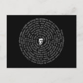 Carte Postale Poème SEUL dans une spirale (Devant)