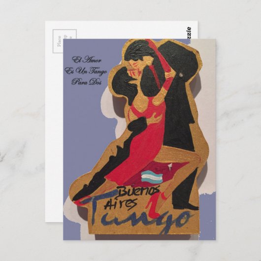 Carte Postale Poème_tango_Buenos Aires (Devant / Derrière)