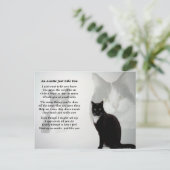 Carte Postale Poème Tante - Design de chat (Debout devant)