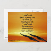 Carte Postale Poème Tu Me Manques : Rentrer chez toi (Devant / Derrière)