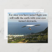 Carte Postale Poème volant Da Vinci 🚁 ✨ Budget spécial (Devant / Derrière)