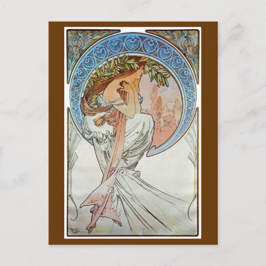 Carte Postale Poésie, Mucha (Devant)