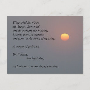 Carte Postale Poésie - Soleil levant