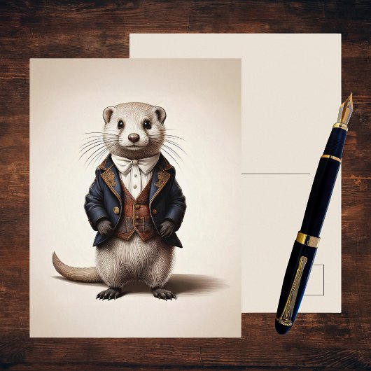 Carte Postale Poetcore Literary Weasel | Dark Academia