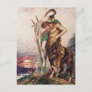 Carte Postale Poète mort porté par un centaur