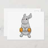 Carte Postale Poids de forme Rabbit Fitness (Devant / Derrière)