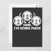 Carte Postale Poids Gym Fitness Math Poids Calcul (Devant / Derrière)