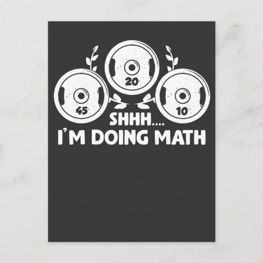 Carte Postale Poids Gym Fitness Math Poids Calcul (Devant)