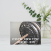 Carte Postale Poids Levant message de motivation (Debout devant)