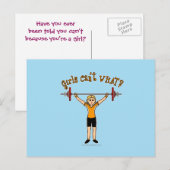 Carte Postale Poids Lifter (Blonde) (Devant / Derrière)