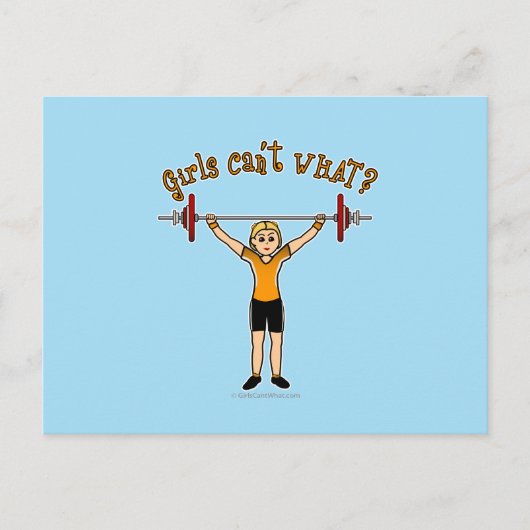 Carte Postale Poids Lifter (Blonde) (Devant)