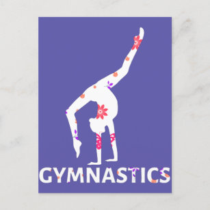Carte Postale Poignée d'alimentation à fleurs de gymnastique