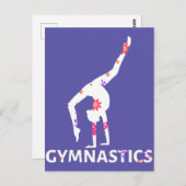 Carte Postale Poignée d'alimentation à fleurs de gymnastique (Devant / Derrière)