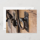 Carte Postale Poignée et serrure de porte d'antiquité rustique (Devant / Derrière)