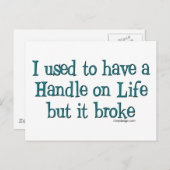 Carte Postale Poignée sur l'Humour de vie (Devant / Derrière)