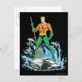 Carte Postale Poignées Aquaman avec Pitchfork (Devant / Derrière)