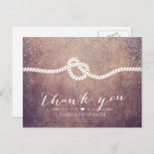 Carte Postale Poignées Confetti de Grunge Attachant le Merci de  (Devant / Derrière)