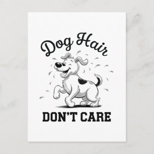 Carte Postale "Poils de Chien, On S'en Fiche" Dessin Animé Amusa