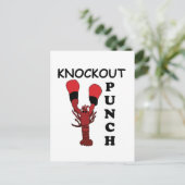 Carte Postale Poing de Knockout de Boxe de Homard (Debout devant)