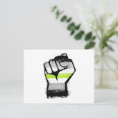 Carte Postale Poing de protestation agender (Debout devant)