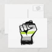 Carte Postale Poing de protestation agender (Devant / Derrière)