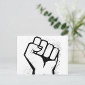 Carte Postale Poing de protestation blanc (Debout devant)