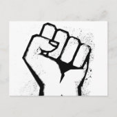 Carte Postale Poing de protestation blanc (Devant)