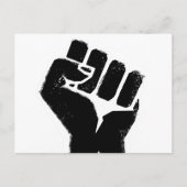 Carte Postale Poing de protestation noir (Devant)