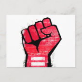 Carte Postale Poing de protestation rouge (Devant)