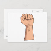 Carte Postale Poing Fermé ~ Gesture des signes main (Devant / Derrière)