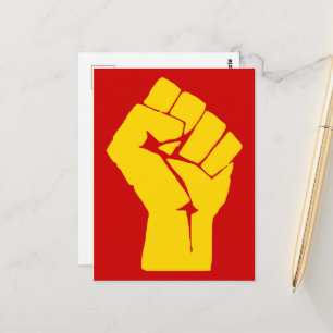 Carte Postale Poing, Rebelle, Émeute, Résistance, Style Communis