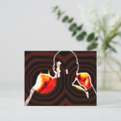 Carte Postale poings de feu. (Debout devant)