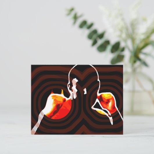 Carte Postale poings de feu. (Debout devant)