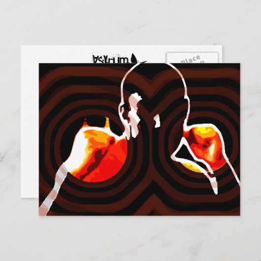 Carte Postale poings de feu. (Devant / Derrière)