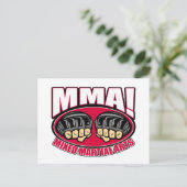 Carte Postale Poings mixed martial art (Debout devant)