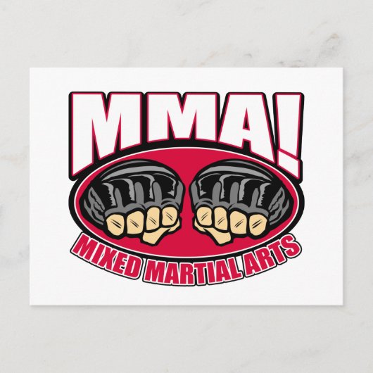 Carte Postale Poings mixed martial art (Devant)