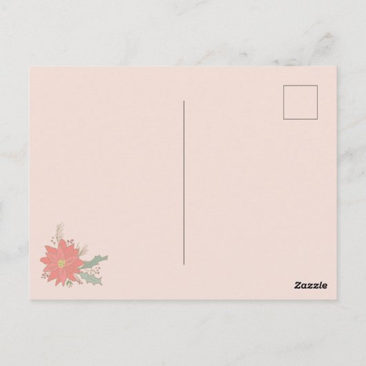 Carte Postale Poinsettia bouges et bannières (Dos)