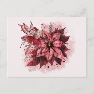 Carte Postale Poinsettia Fairy