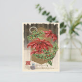 Carte Postale Poinsettia Holly Ancre Nautique (Debout devant)