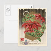 Carte Postale Poinsettia Holly Ancre Nautique (Devant / Derrière)