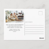 Carte Postale Poinsettia Red Frame 2 Photo voeux de Noël (Dos)