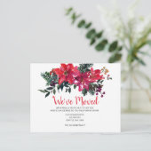Carte Postale Poinsettias Rustiques Baies Nous Avons Déménagé Va (Debout devant)