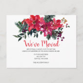 Carte Postale Poinsettias Rustiques Baies Nous Avons Déménagé Va (Devant)