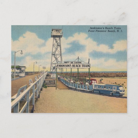 Carte Postale Point Agréable NJ Beach Train, Vintage (Devant)