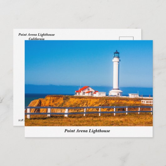 Carte Postale Point Arena Lighthouse Postcard (Devant / Derrière)