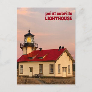 Carte Postale Point Cabrillo LIGHTHOUSE California Sunset Travel