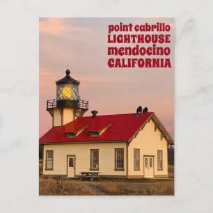 Carte Postale Point Cabrillo LIGHTHOUSE MENDOCINO Sunset Travel