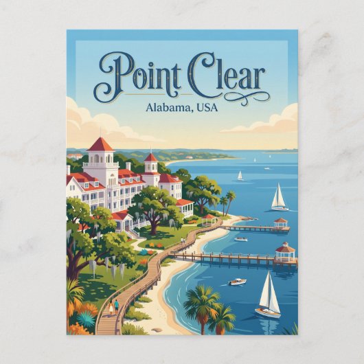 Carte Postale Point Clear Alabama (Devant)