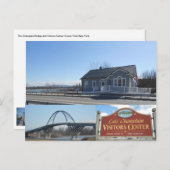 Carte Postale Point de couronne du pont Champlain New York (Devant / Derrière)