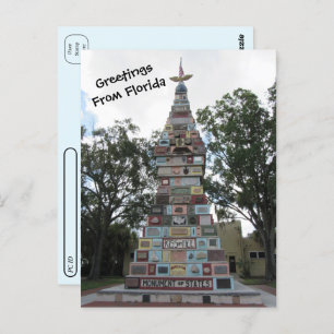 Carte Postale Point de passage - Monument des Etats - Floride